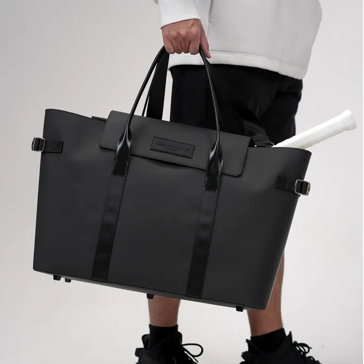 Court Tote Max 哑黑色 可手拎单肩斜挎网球托特包