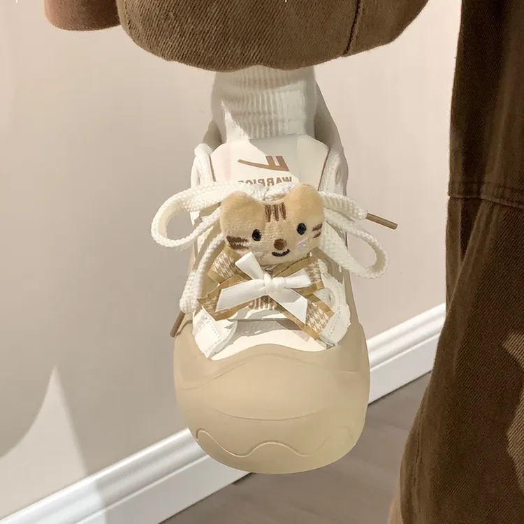 回力可爱小猫大头鞋女秋季学生百搭奶fufu休闲鞋小众轻便小白鞋女