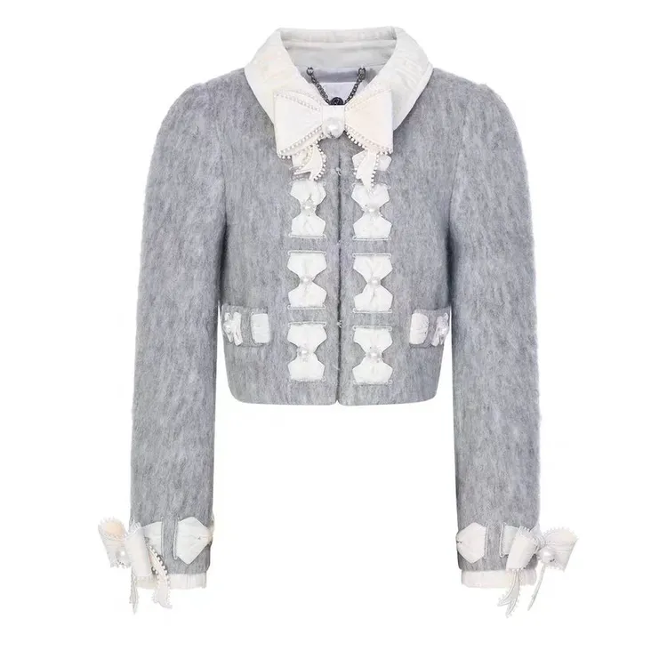 LeFame/拉飞姆2025冬季新款时尚复古毛呢短外套上衣LF25D01SC176