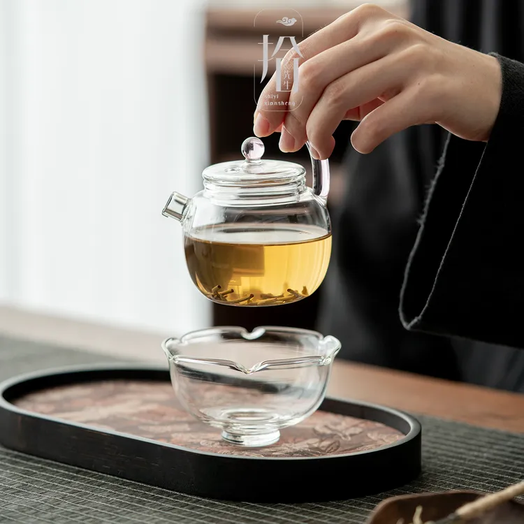 善简简约一人饮防烫茶壶好看不烫手一壶一杯简约风泡茶壶喝茶杯子