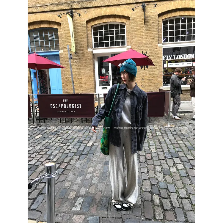 【Mona张绮贤】MONA 宽松休闲 格子衬衫女外穿 O124C00659