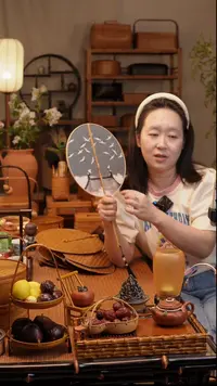 瑞鹤团扇玉竹团扇