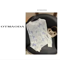  【南瓜定制】N1457-新款圆领毛针织衫时尚上衣套头