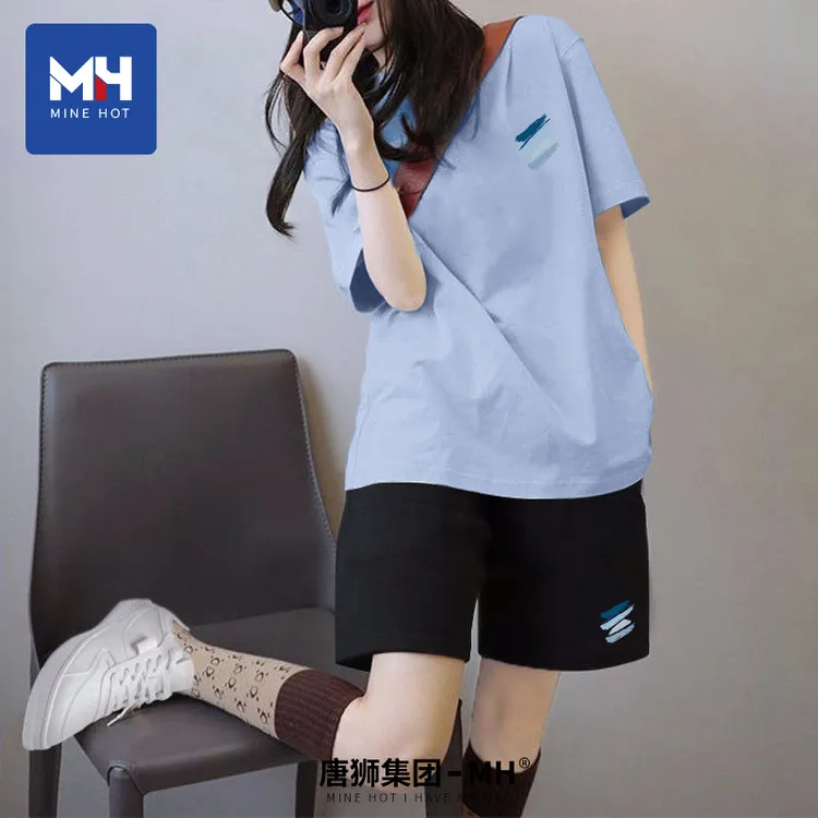 唐狮集团MH洋气套装女2025新款夏季纯欲慵懒风夏日穿搭一整套H