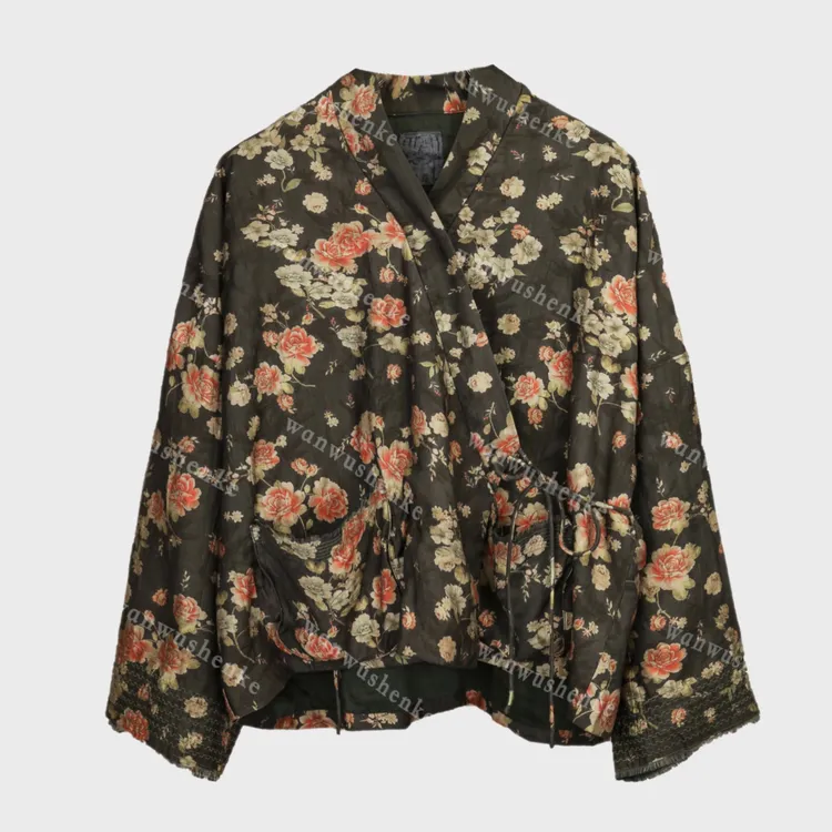 万物身客 833879 质感时尚提花汉服开衫 非定位印花