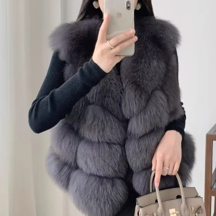 时尚气质秋冬网红洋气韩版毛马甲2509马夹