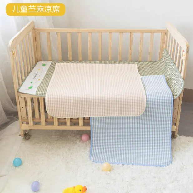儿童苎麻床上凉席单人透气幼儿园学生凉席专用小宝宝新生婴儿夏季