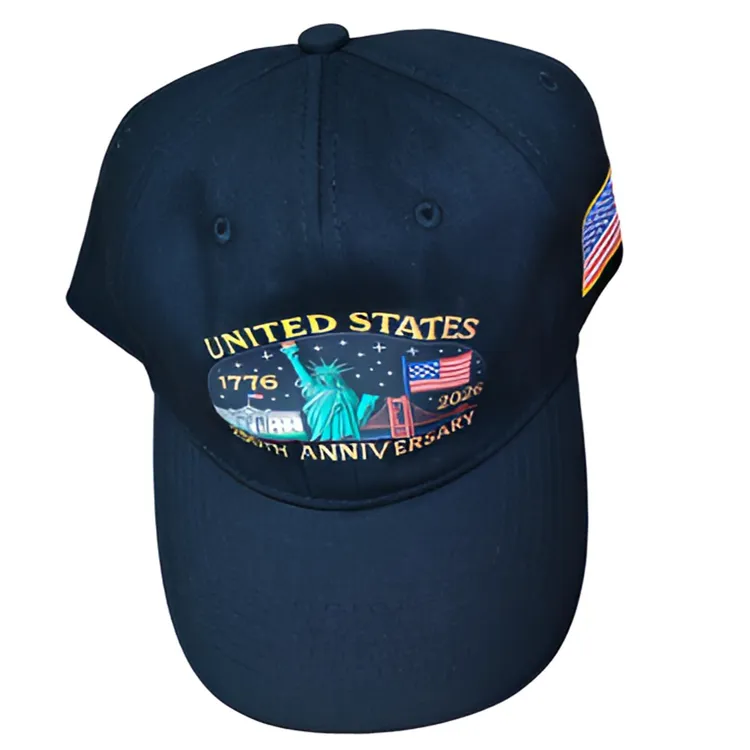 美国250周年纪念棒球帽2026爆款高档自由女神鸭舌帽遮阳外贸印花