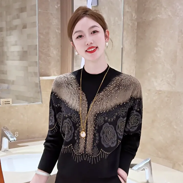 【蓝调时刻】2025秋冬新款抗起球针织毛衣含绵羊毛保暖亲肤简约套头