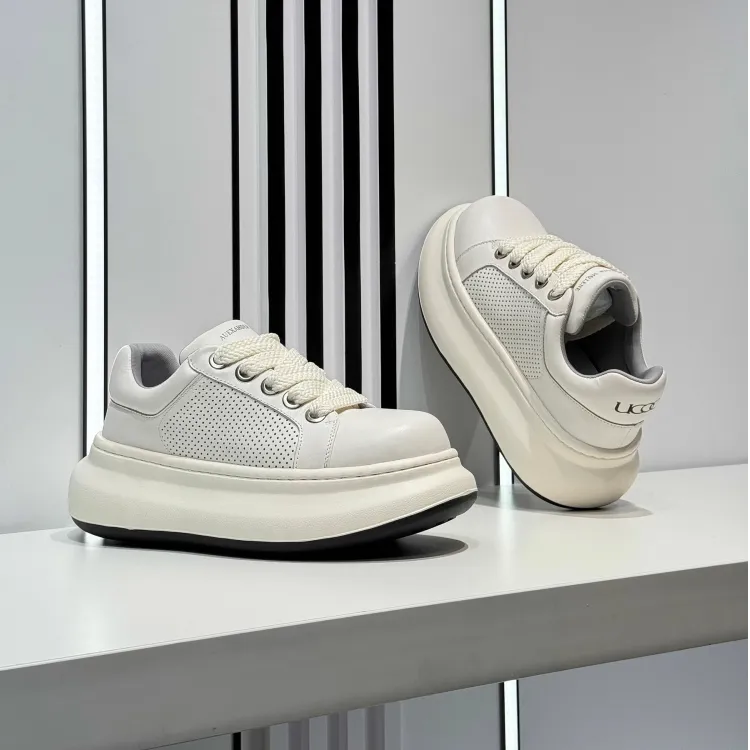 玛古芭轻奢时尚男士板鞋新款潮流舒适厚底增高百搭透气休闲小白鞋