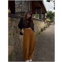 【娇娇私服定制】新款休闲高腰香蕉裤口袋工装裤（裤长97）90804#