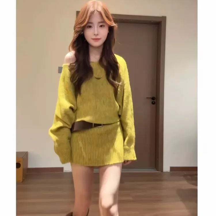 春秋季打底衫女薄款套头长款设计感加厚显瘦韩版休闲百搭毛针织衫