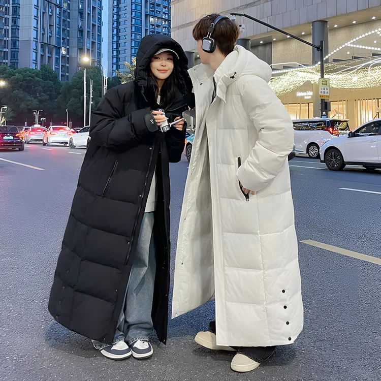 超长款高个子羽绒棉服男女过膝到脚踝棉衣新款东北哈尔滨极寒棉袄