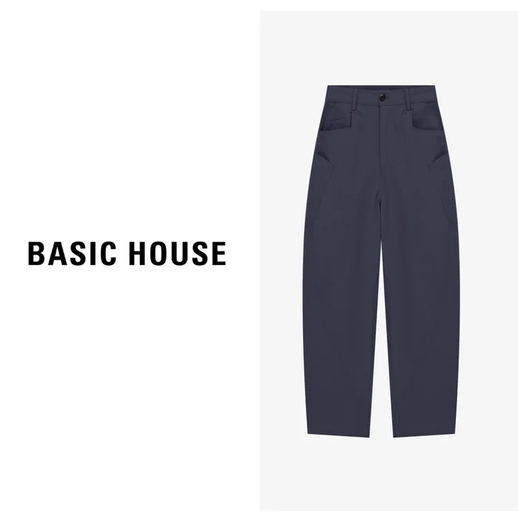 Basic House/百家好秋季新款简约气质老钱风女装长裤-B0625H5L072