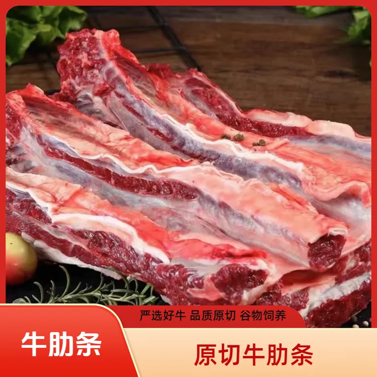 【2/4斤装】安格斯谷饲牛肋条新鲜美味可红烧清炖烧烤烤肉的