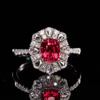 如苑珠宝18K金尖晶石戒指 /1.16ct /GUILD /无烧 /绝地武士