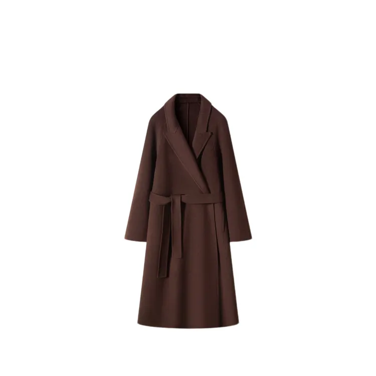 【雪松林语】经典复古轻奢慵懒风女士时尚气质长款毛呢外套秋冬外套