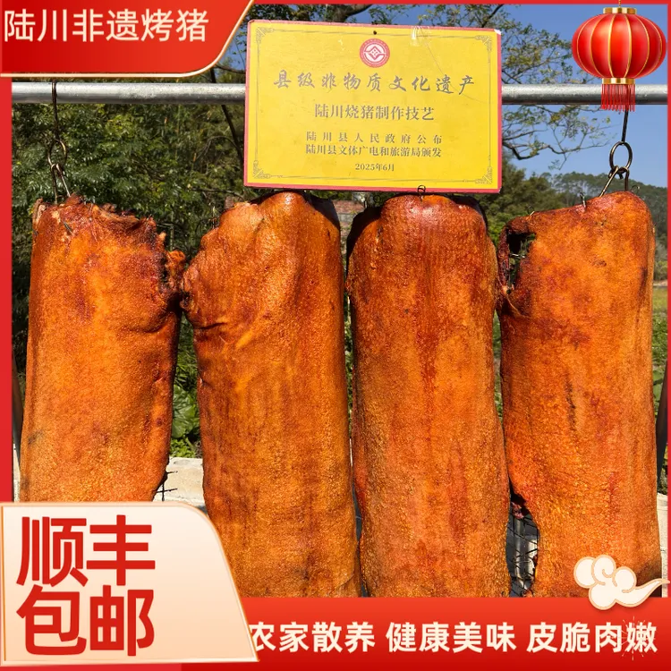 陆川非遗脆皮烤猪 当天现做 顺丰包邮  专属全部达人链接