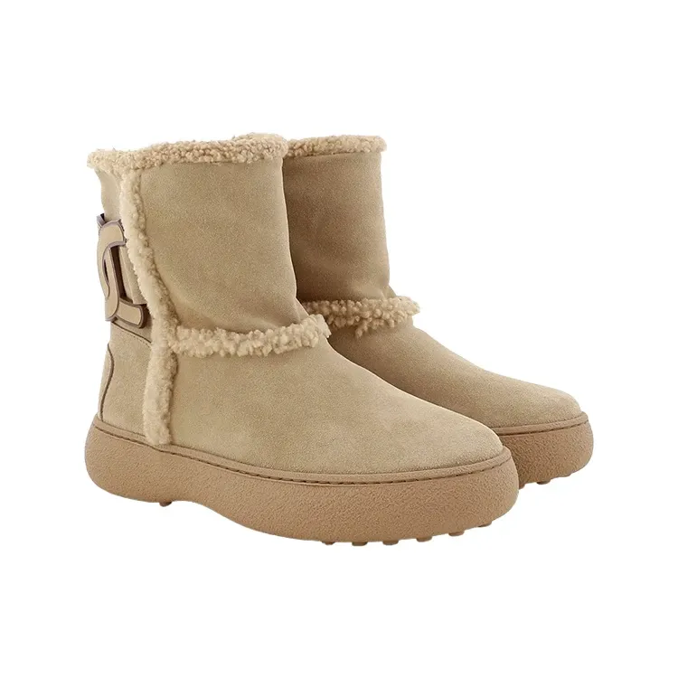 【周大米】冬季加厚筒靴厚底时尚雪地靴吸汗透气短筒保暖一脚蹬