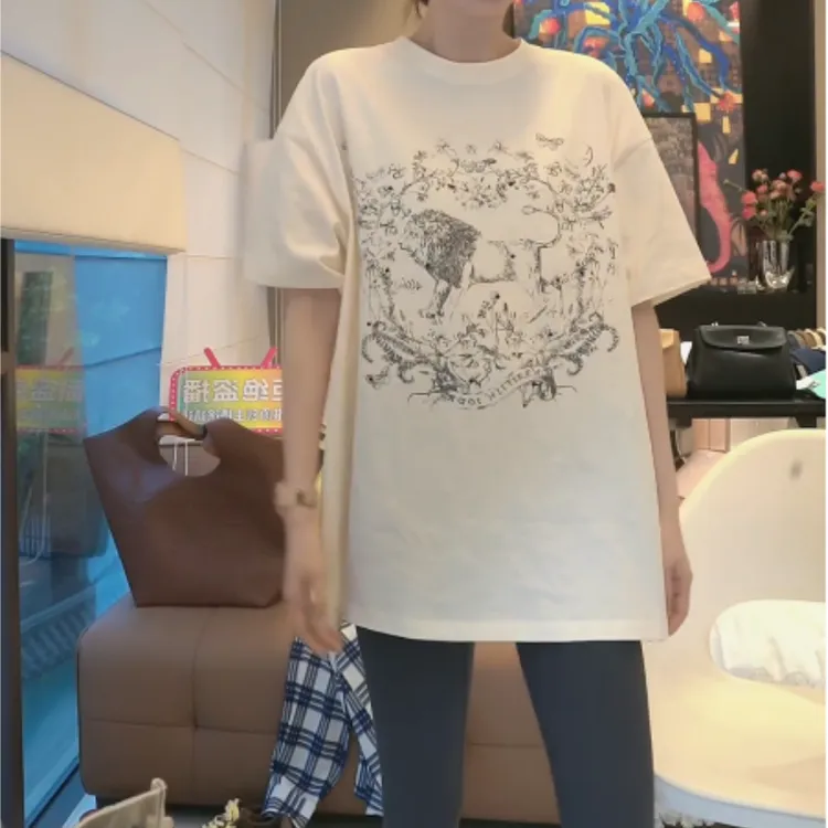 【森林世界】半袖印花宽松短袖T恤休闲舒适气质短袖TLK2501755