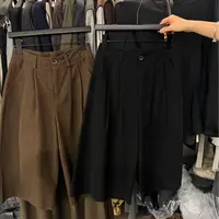 80810日常简约出街 高级感高腰中裤