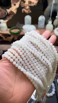 【闪购商品】和田玉项链未镶嵌108卡6新疆米达珠链  多样性发一