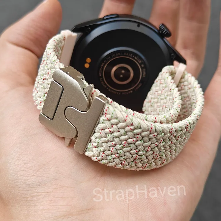 尼龙编织表带适用于华为手表GT5pro/4降落伞磁吸扣watch5弹力FIT4