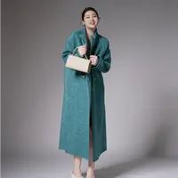 多肉宝贝80%羊毛10%兔绒10%桑蚕丝双面呢大衣女外套2509AL2023