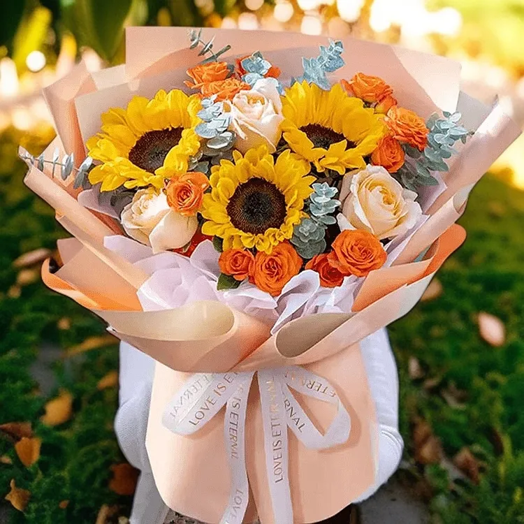 【向阳而生】向日葵混搭花束送学生老师成人礼生日同城配送鲜花订购