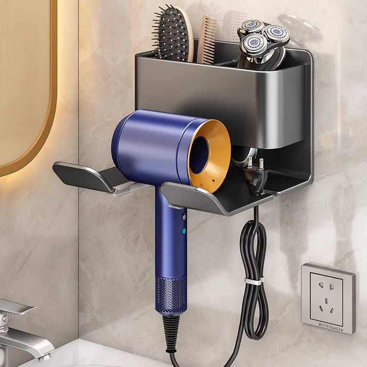【掉落包赔】吹风机置物架免打孔卫生间壁挂电吹风支架浴室风收纳架