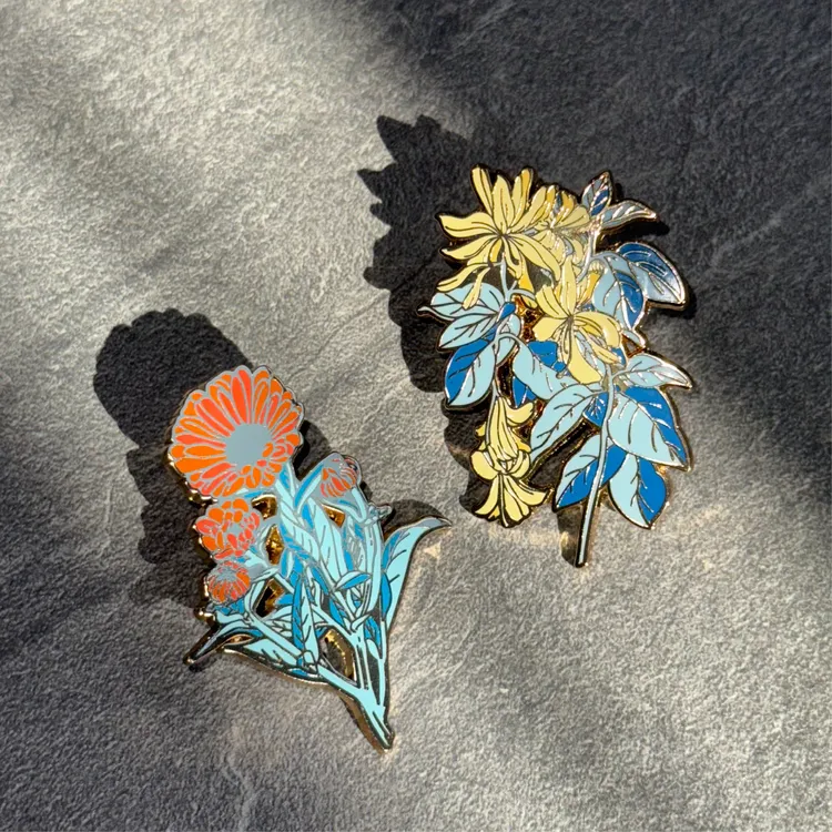 合金胸针 中草药材金属徽章中医药博物馆联名款可佩戴精致胸针