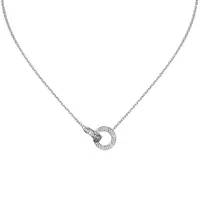 99新 Cartier/卡地亚 LOVE系列 白金色 双环 满钻小圆