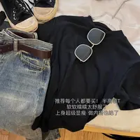 徐秋阳 天鹅颈 软糯舒适显瘦半高领短袖2829