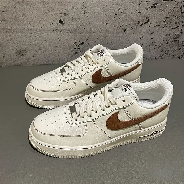 NikeAirForce1Low舒适百搭防滑耐磨低帮板鞋男女同款米棕色