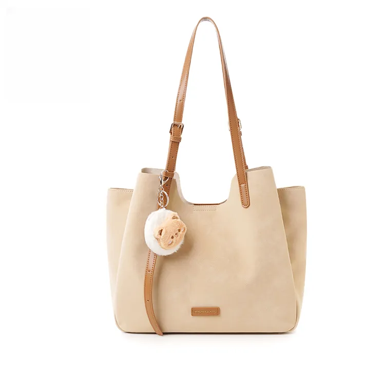 稻草人25新款时尚百搭休闲通勤折叠大容量耐脏耐磨单肩斜挎托特包