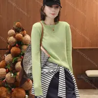 SHIIEELL【绿野仙“棕”】圆领针织厚款毛衣打底套头百搭针织衫Z7622
