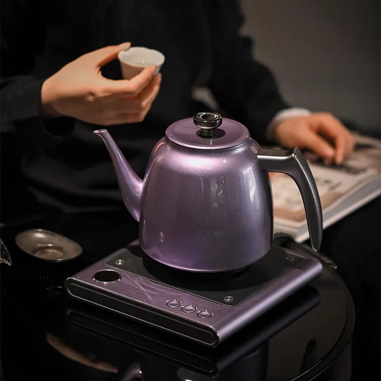 品察纯钛双层真空烧水壶一体内胆隔热防烫电热水壶长嘴泡茶壶