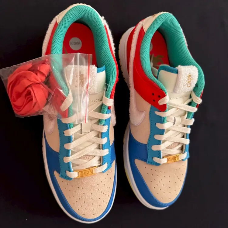 Nike/耐克Dunk Low蓝米橙情侣款耐磨低帮休闲板鞋 官方正品