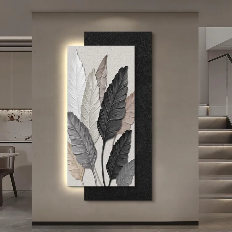 家大业大玄关装饰画现代简约入户正对门挂画高级感走廊过道壁画