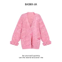 88-【甜美出圈】宝儿家含幂BV97925309XQ考拉绒定染设计款针织开衫