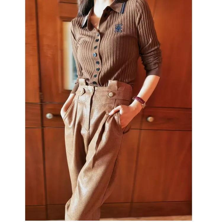 9-25【摩登米兰】复古时尚气质百搭小脚裤