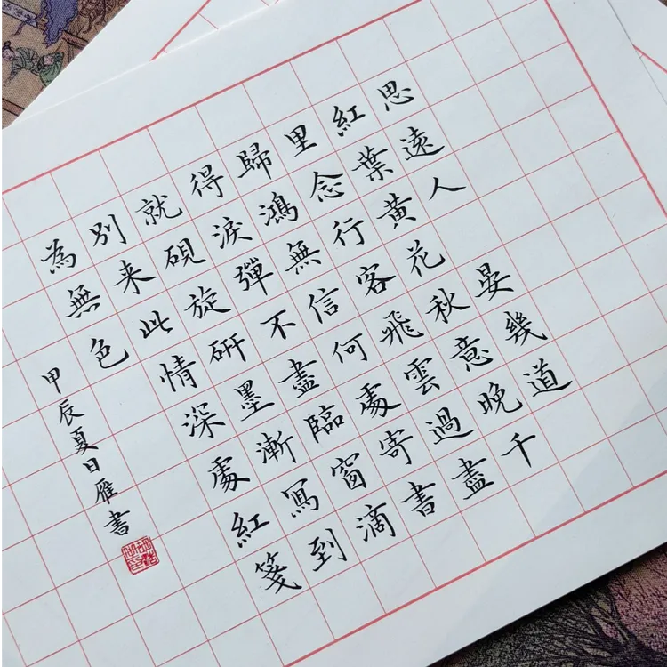 【灵动雁子专属】16k硬笔书法方格纸成人学生硬笔练习纸加厚书写纸z