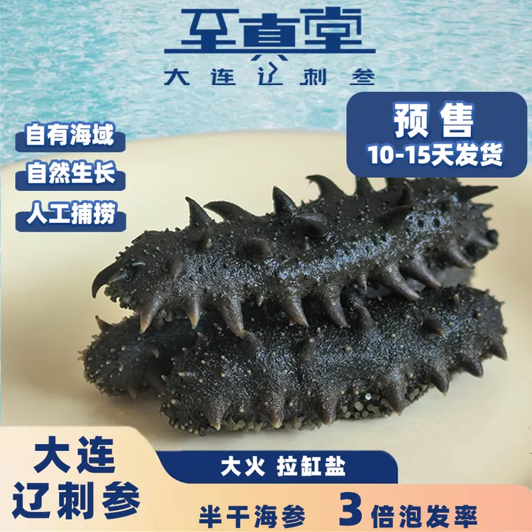 【预售-乐乐专属】半干海参拉缸盐滋补海参正宗辽大连海参