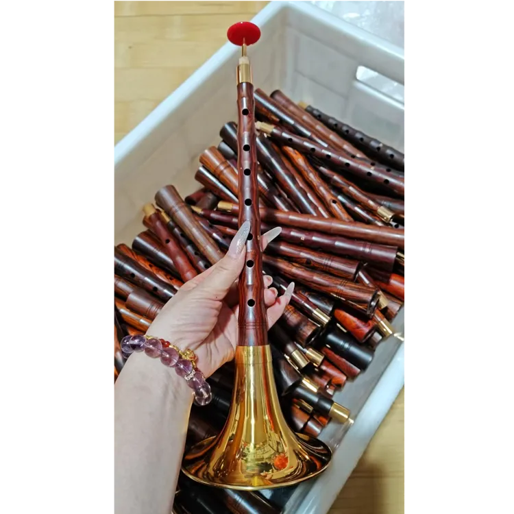 【特价】微瑕疵唢呐老红木D整套+2个三道筋哨片