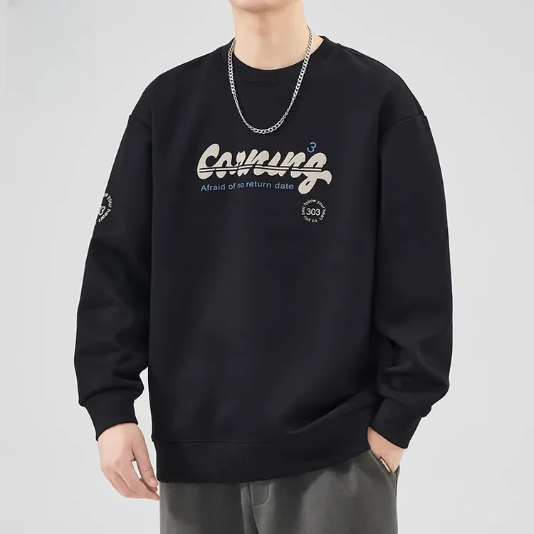 仓石一树美式休闲潮牌圆领运动卫衣春秋季男款宽松套头长袖上衣潮