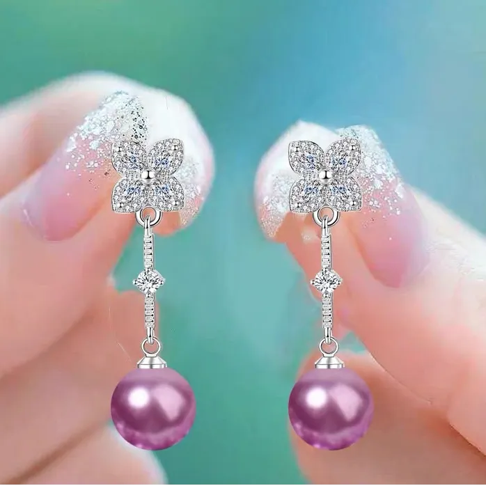 925银耳饰 专柜正品925纯银珍珠耳环女气质时尚优雅耳坠百搭耳饰