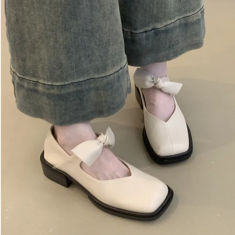 BTS-A045-5好穿又显瘦单鞋2025年韩国东大门方头浅口爆款玛丽珍鞋