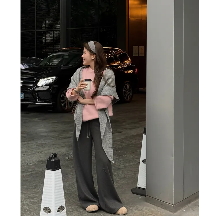 YPP！【lu系神裤】版型好赞 百搭纯色高腰直筒卫裤休闲裤