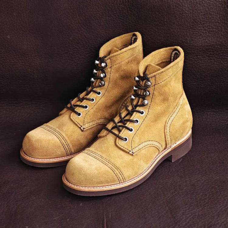 8083英国CFS牛反绒E楦  四分之三固特异 工装靴复古5.5寸铁道工男