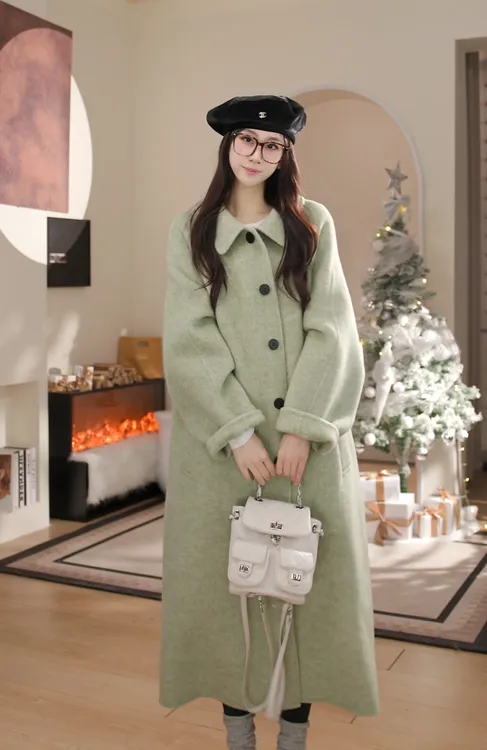 【冬季限定】高级感超好看宽松洋气减龄外套冬季新款羊驼毛时尚大衣